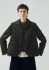 Round Collar Organic Cord Jacket | Pine